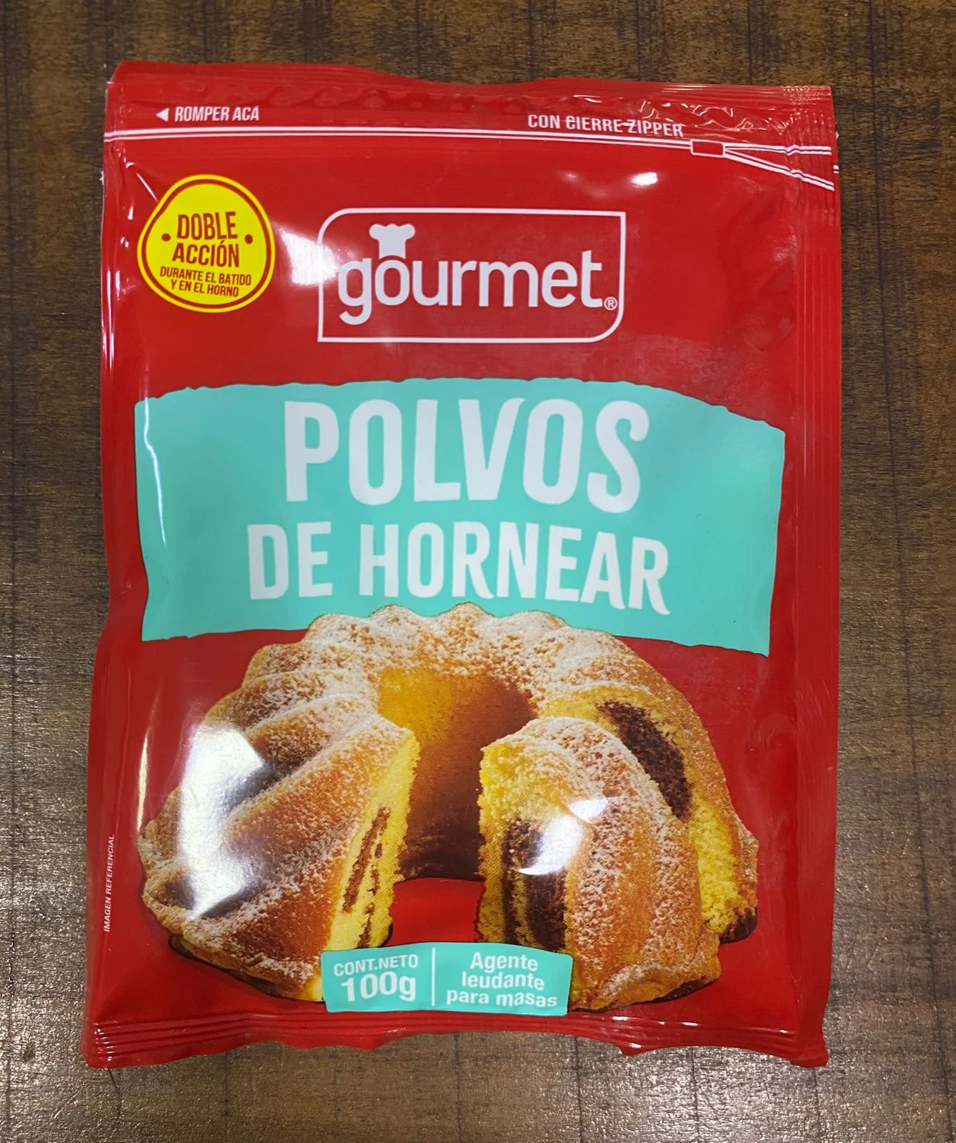 Polvos de Hornear  Gourmet Zipper 100g